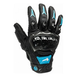 Guantes Para Motociclista Kov Delta Azul Touch Y Limpia Mica Talla M