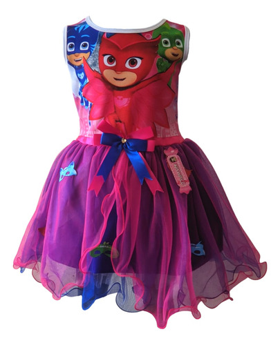 Vestido Niña Fiesta Pj Mask Héroes En Pijama