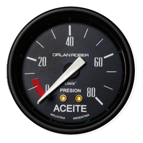 Reloj Manómetro Presión Aceite Mecánico 80 Lbs Lín Classic 