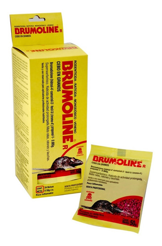 Raticida Brumoline Veneno Lauchas/ratas Display 24×50g  