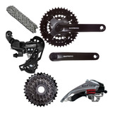 Set Grupo Transmisión Mtb Full Shimano 3x8 24v Cassette