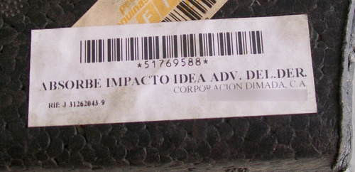 Absorbe Impacto Fiat Idea Adventure Delantero Derecho Foto 3