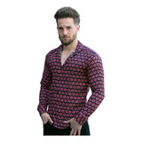 Camisa Slim Fit Animal Print 