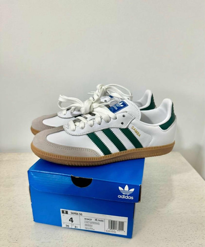 adidas Samba Blancas Y Verdes! 