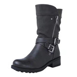 Botas R Para Mujer, Con Cierre De Cremallera, Talla Grande,