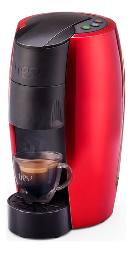 Cafeteira Tres Corações Lov Automática Vermelho-brilhante Para Cápsulas Monodose 220v