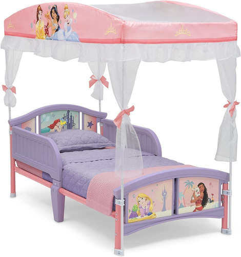 Cama Camita Infantil Disney Princess Con Toldo