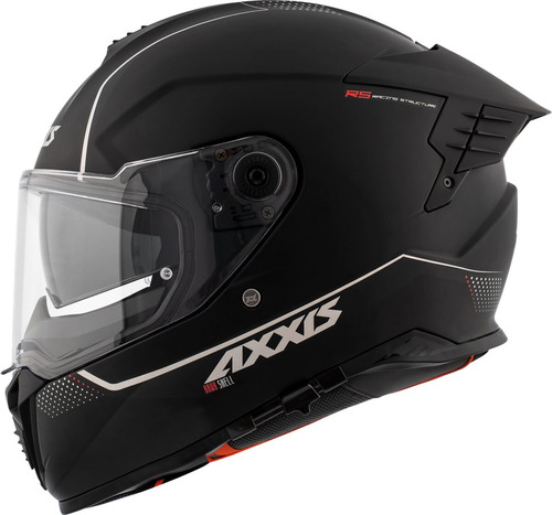 Casco Moto Axxis Hawk Solid Evo A1 Negro Mate Doble Visor 