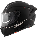 Casco Moto Axxis Hawk Solid Evo A1 Negro Mate Doble Visor 