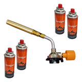 Soldador Soplete Gas Brogas Pico Bronce + 4 Cartuchos 227 G 