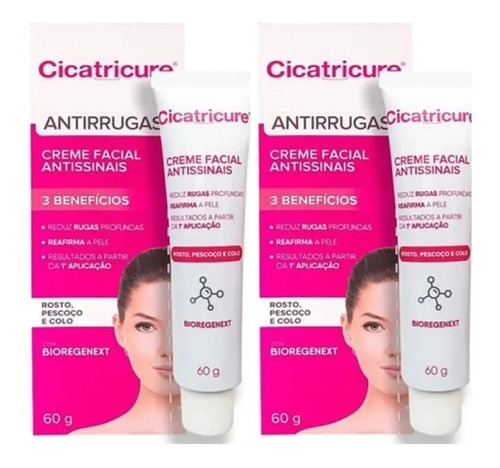 Cicatricure Creme Facial Antissinais 50g (2 Caixas)