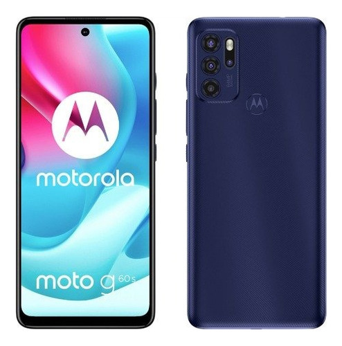 Celular Motorola Moto G60s Azul 128gb + 6gb Ram Nfc 