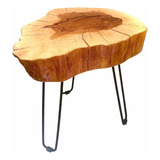 Mesa Ratona Artesanal Madera Maciza Pulida Patas Hairpin R L