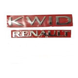 Emblemas Kwid + Renault Cromado (kit 2 Pçs) Promoção !!!!!!