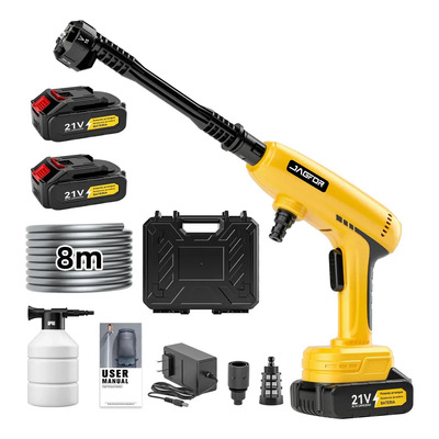 Hidrolavadora para autolavado portatil JAGFOR 2500psi 6 En 1 Boquilla 1000w hidrolavadora inalambrica Caudal máximo 7l\u002Fmin 2 Piezas Fuente De Alimentación 7500 Mah Batería hidrolavadora | Envío gratis