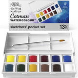 Acuarelas Cotman Winsor & Newton Set De Viaje Box  X 13 Pc