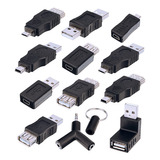 Adaptador De Conector Usb Macho A Hembra Otg, Compatible