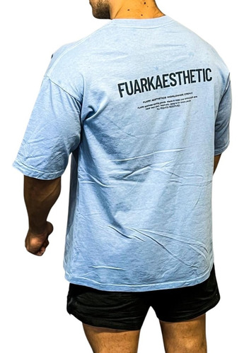 Remera Fuark Oversized Pro Culturismo Gimnasio Crossfit