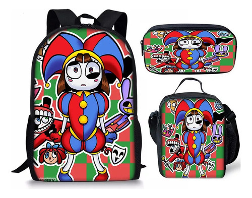 Conjunto Magical Digital Circus De 3 Mochilas Escolares