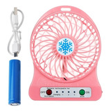 Mini Ventilador Rosa Pequeno Portatil A Pilha Recarregavel Material Das Pás Plástico 110v/220v