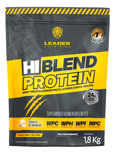 Whey Isolado Concentrado Zero Açúcar Hi Blend Protein 1,8kg