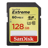 Sandisk 128gb Extreme 60mb Sd Xc Clase 10 Reflex Canon Nikon