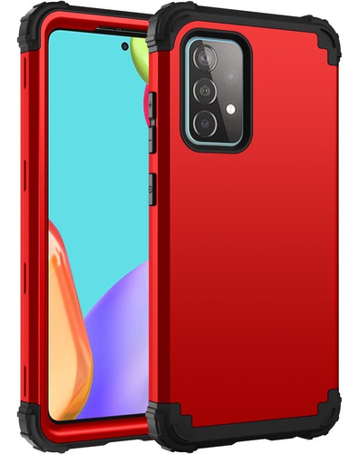 Funda Case Para Sumsung Galaxy A52(4g/5g) Uso Rudo 3 En 1