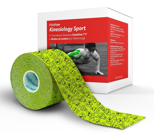 Bandage Caveira Verde Estampada Profissional 5m Fisio Vital