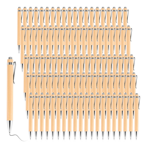 100 Unidades Por Lote De Bolígrafo De Bambú, Bolígrafo De Co