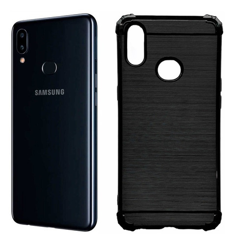 Capa Capinha Emborrachada Carbono Para Samsung Galaxy A10s