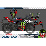 R15 V3 Yamaha Graficos Vinil Calcas Wrap Laminado + Rines