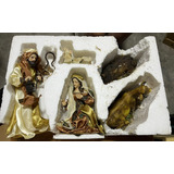 Pesebre Resina Y Tela De 9 Figuras 20cm - Dómine Originale