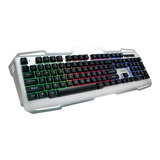 Teclado Gamer Pro Metal Blanco Dragon Metalico Computadora