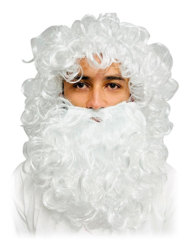 Peluca + Barba Papá Noel Santa Claus Mago Anciano