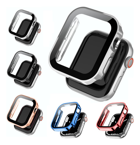 Carcasa Rigida Con Vidrio Templado Para Reloj Apple Watch