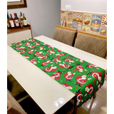 Trilho De Mesa Estampa De Natal 1m X 30cm Decore Sua Cozinha