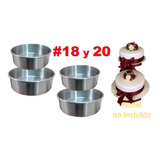 Moldes 18 Y 20 Cm Pastel Flan Bizcocho Gelatinas Set 4pzs 