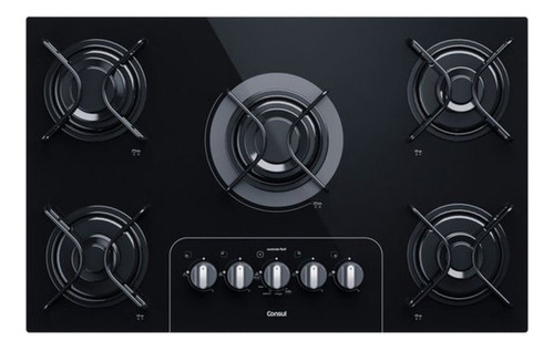 Cooktop A Gás 5 Bocas Facilite Mesa De Vidro Cd075ae Consul