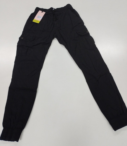 Pantalón Elt 5591 Jogger Mujer Cargo Chupin Gabardina 