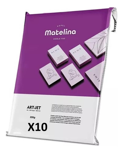 Papel Matelina 220gr Doble Faz A4 Art-jet® 265 Mic X10