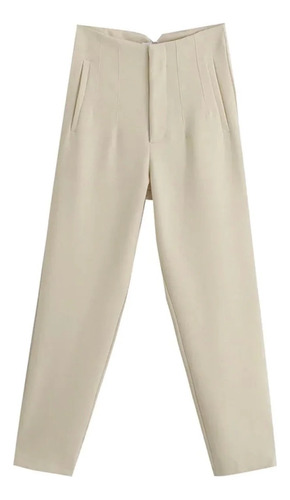 Pantalón Corte Alto Bolsillos Perfecto Elegante Y Moderno