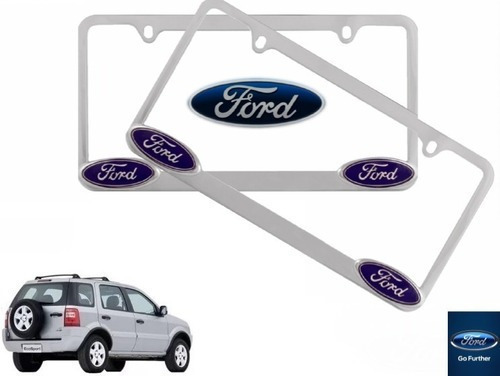 Par Porta Placas Ford Ecosport 2.0 2003 A 2007 Original