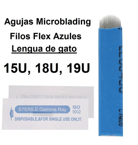 Lote 10 Agujas Microblading 15u 18u 19u Lengua De Gato