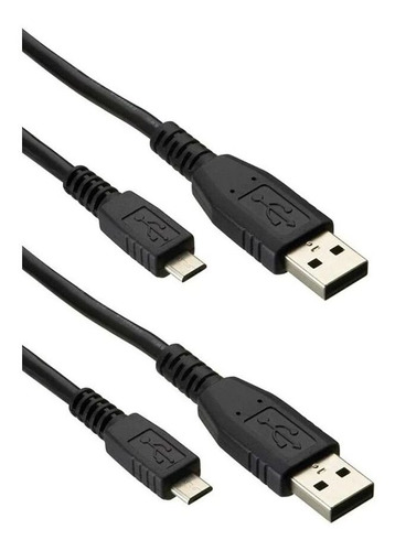 Cable Brendaz Usb A Micro Usb, 2 Pack/negro/3 Pies