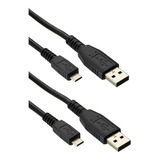 Cable Brendaz Usb A Micro Usb, 2 Pack/negro/3 Pies