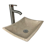 Lavabo Marmol Ovalin Rectangular Minimalista Moderno 36/28 T