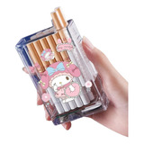 Cigarrera Sanrio Con Encendedor Carga Usb Kawai Transparente