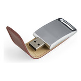 Pen Drive Chaveiro De Couro 8gb Personalizado