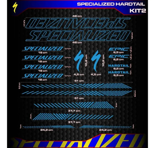 Calcomania Specialized Hardtrail-2 Downhill Sticker Pegatina