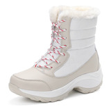 Botas Altas De Nieve Para Mujer, De Forro Polar, De Algodón